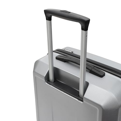 Image of YAYAVAR Batman Trolley Suitcase - 90L, Cabin Luggage with 8 Spinner Wheel, Hard Shell Polycarbonate Suitcase, Number Lock, Water Resistant, Luggage Bag for Travel (Silver & Black, 67cm, Medium)