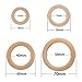 VABNEER 40 Piezas Anillas Madera Bebe Aros Madera Cortina Anillas de Madera...