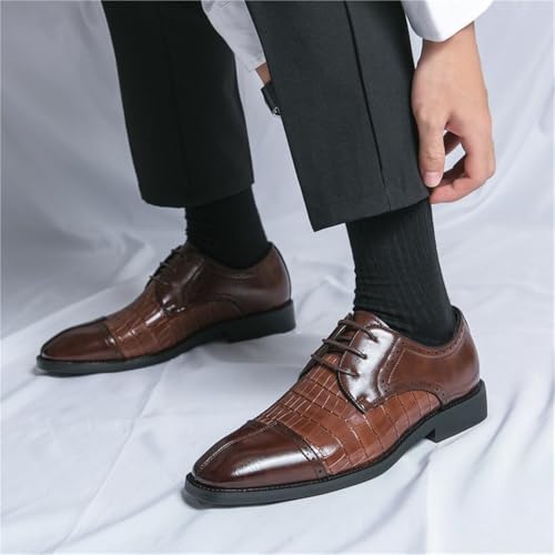 Men's Lace up Leather Derby Shoes Business Office Formal Dress Shoes Fashion Wedding2
