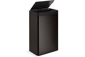 KOHLER Black Stainless Steel Automatic Motion Sensor Trash Can for Kitchen