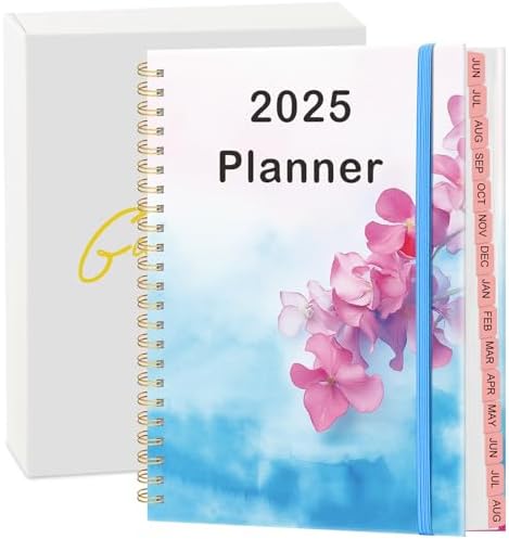 2025 Planner, Monthly Weekly & Daily Planner June 2025-Aug 2026, 15 Months Hardcover Academic Agenda Yearly Planner with Monthly Tab, Notes Pages, Back Pockets, for Women Teacher Student, 6.1