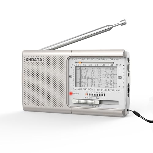 Image of XHDATA D219 AM /FM /SW 12 Bands Radio Pocket Shortwave Receiver for Home or Travel White