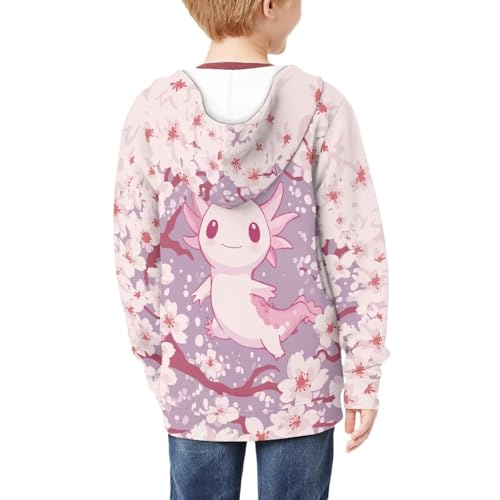 Image of Unisex Zipper Sweatshirt Boys Girls Hooded with 2 Pocket Pullover Hoodies for 6-16Y Kids