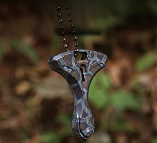 TC4 Titanium Alloy Tool, Necklace Pendant, Emergency Window Breaker, Keychain Pendant (Titanium Flame)4