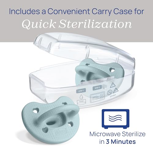 Image of Chicco Luxe Orthodontic Pacifier One-Piece Silicone, 2-Count, 6-16 Month (Pack of 6)