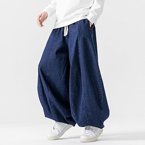 Men's Hip Hop Denim Pants Baggy Wide Leg Denim Joggers Y2K Loose Fit Stylish Printed Cargo Streetwear2