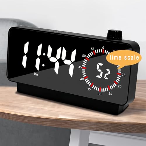 Reloj despertador LED de enchufe con gran pantalla para evitar la fatiga visual 4