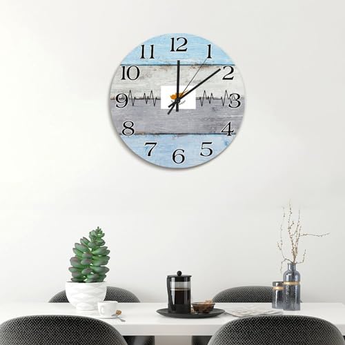 Horloge Chypre silencieuse de 38cm pour déco salon rustique