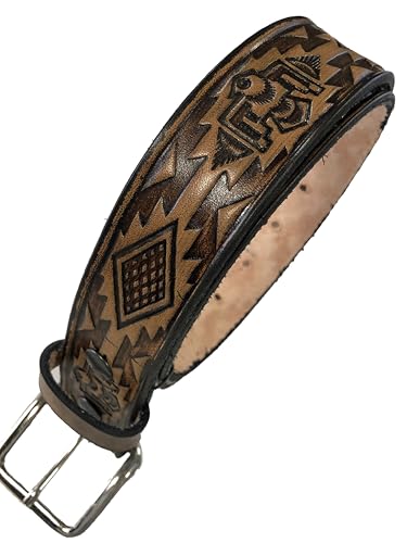 Native Indian Design Handmade Mens Leather Belt Western Work Casual 1.5