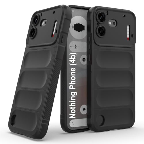 Image of Zapcase Back Case Cover for Nothing Phone (4b) | Compatible for Nothing Phone (4b) Back Cover | Liquid Silicon Magic Case with Camera Protection | Black