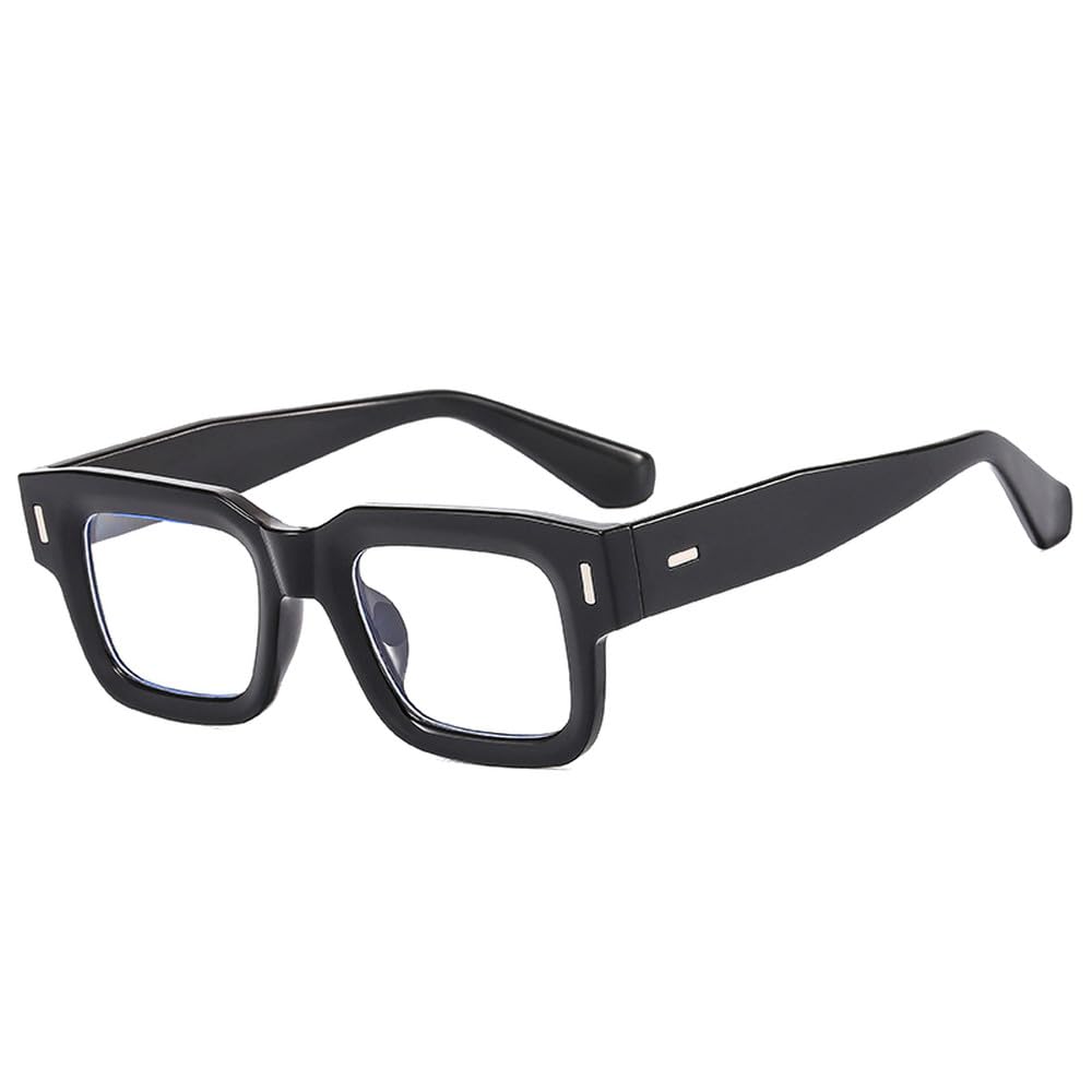 Popularne modne kwadratowe okulary przeciwsłoneczne damskie retro punkowe przezroczyste soczewki oceaniczne męskie okulary przeciwsłoneczne UV400 nity okulary przeciwsłoneczne