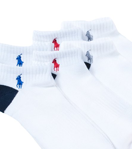 Polo 6 Pack Peds Socks White 04