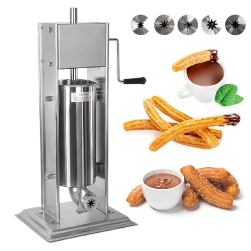 XEEAOFE Churrera Manual Comercial De 5 L con 5 Boquillas, Ideal para Restaurantes, PanaderíAs Y Hogares