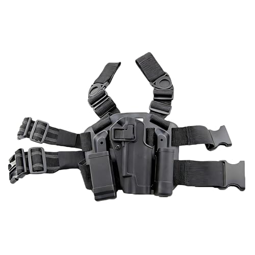 Tactical Drop Leg Holster, Universal Thigh Holster for 1911 & Gl0ck 17, Adjustable Right-Hand Pistol Leg Holsters for Airsoft & Duty Use(1911)