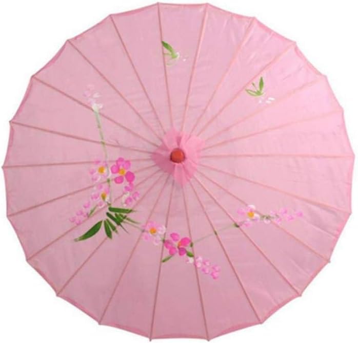 Generico IL! Paraguas oriental de seda china estilo vintage Paraguas Mujeres Decorativas Danza Sesión Fotográfico Decoración Sombrilla, Rosa
