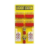 BRADY Lockout Tagout Station with Loto Devices Tag Out Kit Board Includes 24 Keyed Different Safety Lock Set, 4 Hasps for Padlocks. 30 Do Not Operate Tags for Lockout Safety Supply - 153687, Yellow