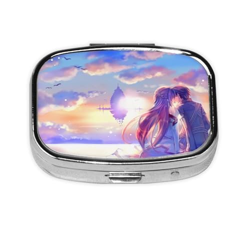 ソードアート・オンライン ピルケース 携帯用 薬ケース おしゃれ かわいい ピルケース 長方形 ケース 薬入れ 錠剤ケース 習慣薬箱 サプリメントケース サプリケース 軽量 耐久性 飲み忘れ防止 携帯型 コンパクト