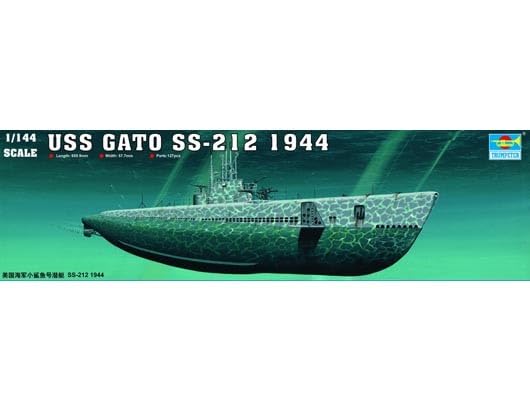 トランペッター 1/144 米海軍ガトー級潜水艦 SS-212 1944 プラモデル Amazon.com: Trumpeter 1/144 USS Gato SS212 Submarine 1944 Model