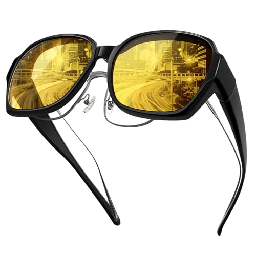 Night Vision Glasses for Driving, Anti Glare Polarized Driving Sunglasses UV Protection Eyewear for Men and Women