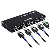 4K@60 Hz HDMI Splitter 1 in 4 Out 1x4 Power HDMI Splitter 4 Ports 1 in 4 Out 4 Ports HDMI 2.0 Adapter for HDTV 3D Ultra high Definition HDTV Splitters (4K 1in4) (4K 1 in 4)