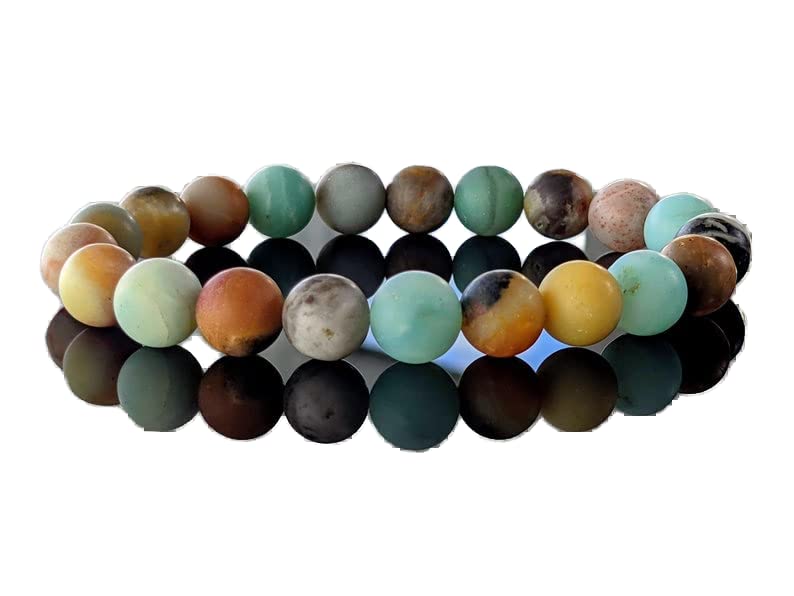 Bracelet de méditation en amazonite 10mm pour retrouver la paix intérieure