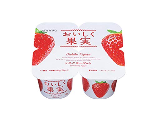 イチゴヨーグルトです。 岡山県】【岡山市中区】【オハヨー乳業】たっぷりいちご