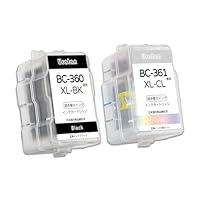 使用済Canon 360XL 361XL インクカートリッジセット PIXUS キャノン BC-360XL〔大容量 ブラック 黒 純正同様 顔料
