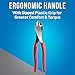 Jonard Tools JIC-2488 High Leverage Diagonal Cutter, Curved head, Dipped Handles