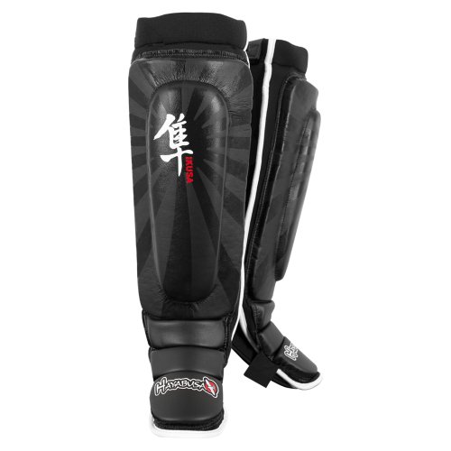 Hayabusa Ikusa Shin Guards, X-Large, Black