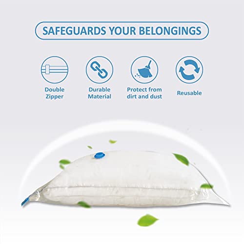 Image of Roomimaster Vacuum Storage Bags, Vacuum Seal Space Saver Bags for Clothing, Travel Lugggage, Carry-on, Blankets, Comforters, Pillow, Bedding, 20 Combo