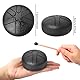 Aedcbaide Tongue Drum Steel 3 Zoll 6 Töne Zungentrommel Klein Pan Percussion Instrument Stahlzungen Handpan Steel mit Schlägeln Meditation Yoga Klangheilung