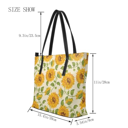 Sac à main tournesol en PU imperméable et léger de luxe - 2