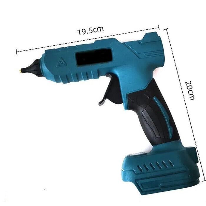 Pistola Incollatrice per Colla a Caldo Elettrica,con Due Batterie al Litio 48V, Cordless, Riscaldamento Rapido Manico Ergonomico, 1 stick diametro 11 mm, per Arte DIY Scuola Hobby Artigianato