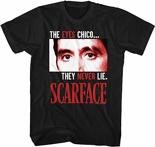 Scarface The Eyes Never Lie - Camiseta para hombre adulto, Negro, M