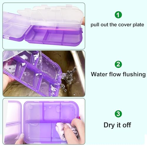 Image of Pill Organizer Travel Medicine Case - Daily Pill Organizer with 144 Labels, Portable Travel Essentials for Medication