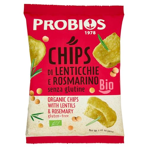 PROBIOS Bio Chips mit Linsen und Rosmarin, 12er Pack (12 x 40 g)