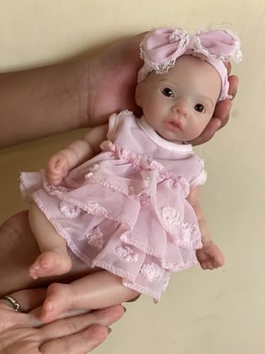 Muñeca Bebé Reborn de Silicona de 10 Pulgadas miniatura 6