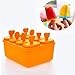 Produktbild Modenny 8 Zellen Lolly-Form-Behälter Pan Küche Gefrorene Eiswürfelformen Popsicle-Hersteller-DIY Eiscreme-Werkzeuge Kochen Toolsls (Color : A-orange)