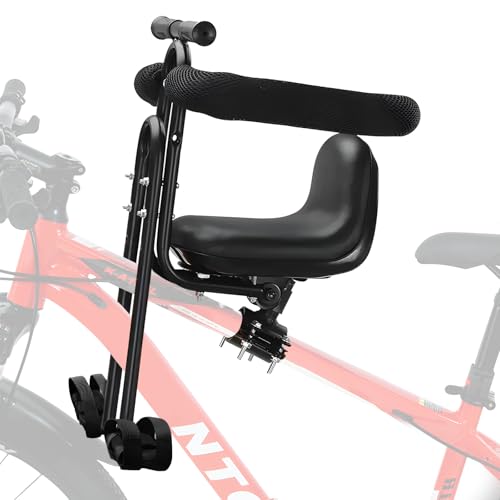 Yinbly Front Mounted Child Bike Seat for Adult MTB–Interactive Toddler Bicycle Carrier with Full...