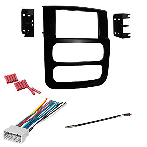 CACHE KIT962 Bundle: Car Stereo Dash Kit, Harness, Antenna for Dodge Ram 2003-2005