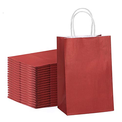 GSSUSA Red Gift Bags 5.25x3.75x8