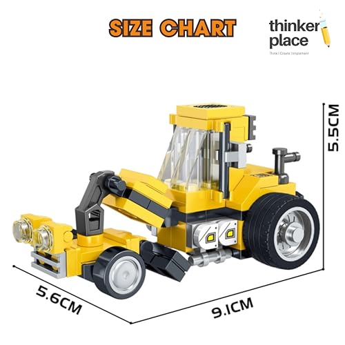 Image of STEM Construction Vehicle Building Blocks Set (99 Pcs) | DIY Grader Toy for Kids 7+ Years (Boys & Girls) | Educational Engineering Toy | Creativity & Problem Solving
