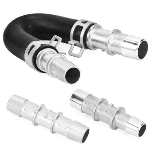 QWORK Upgrade Aluminum Engine Heater Core Bypass Kit, Includes Interchangeable 5/8' and 3/4' Hose Fittings, Direct Replacement with Quick Installation