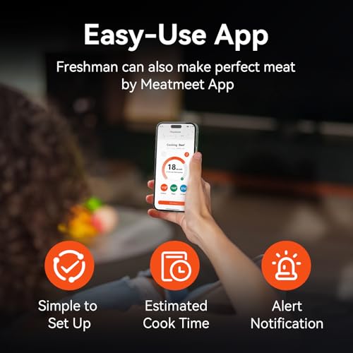 Pro-Smart-WiFi-Wireless-Meat-Thermometer-Unlimited-Range-Improved-Stability-Ultra-Thin-Probe-Bluetooth-Digital-Food-Thermometer-for-Remote-Monitoring-of-OvenKitchenBBQSmokerRotisserie