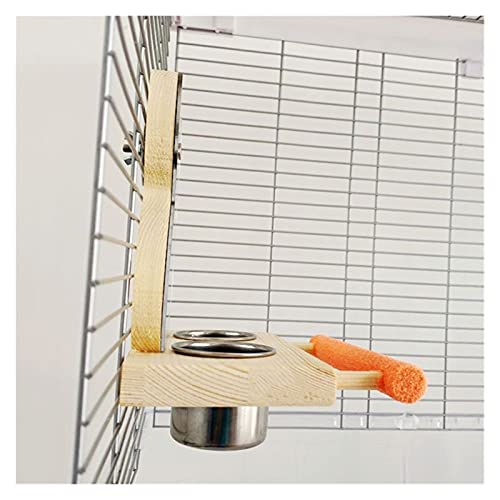 Vogelspeelgoed Papegaaien Mirror Play Stand Birds Houten Speelgoed Playgym met Feeder Cups Bowls voor kleine parkieten… - Afbeelding 6