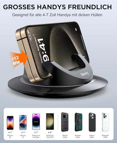 Beeasy Handyhalterung Auto, Handy Halterung Auto Armaturenbrett Kfz Handyhalter 360° Drehbar Autohalterung Silikon Universal Car Phone Holder für Smartphone iPhone Samsung Xiaomi 6