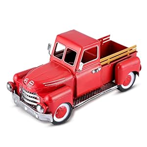 FJJBSD Vintage Red Truck Table Deco...