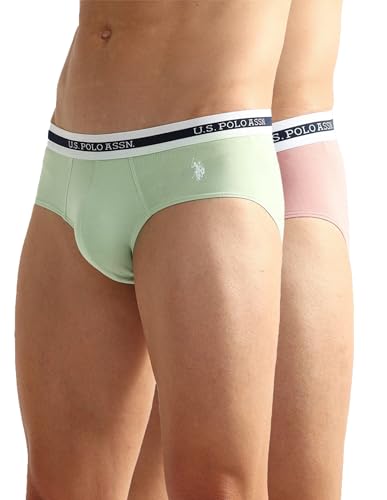Image of U.S. Polo ASSN. Mens OEB02 Elasticized Waist Underwear Briefs - Pack of 2