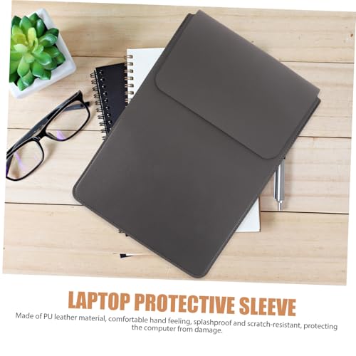 Funda para portátil de 14 pulgadas en piel PU impermeable maletín elegante 5