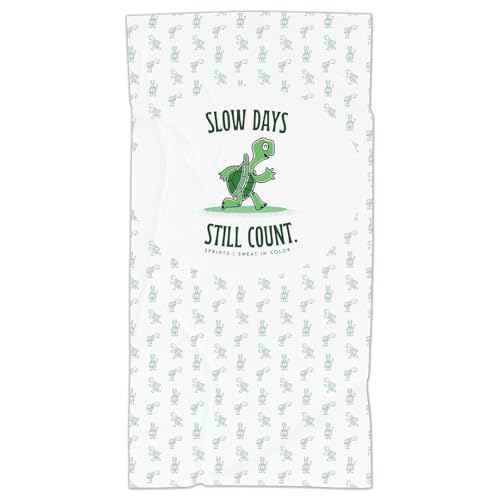 Image of Sprints Athletic Running Towel, Full-Sized, Car Seat Cover - Moisture Wicking (Slow Days Still Count)